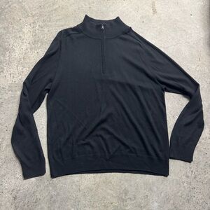 Banana Republic Men's Black Cashmere Silk Sweater Sz XL Preppy Quiet Luxury